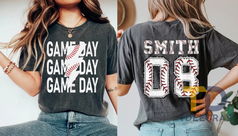 Baseball Mom Shirt, Custom Game Day Mom Baseball Tee
