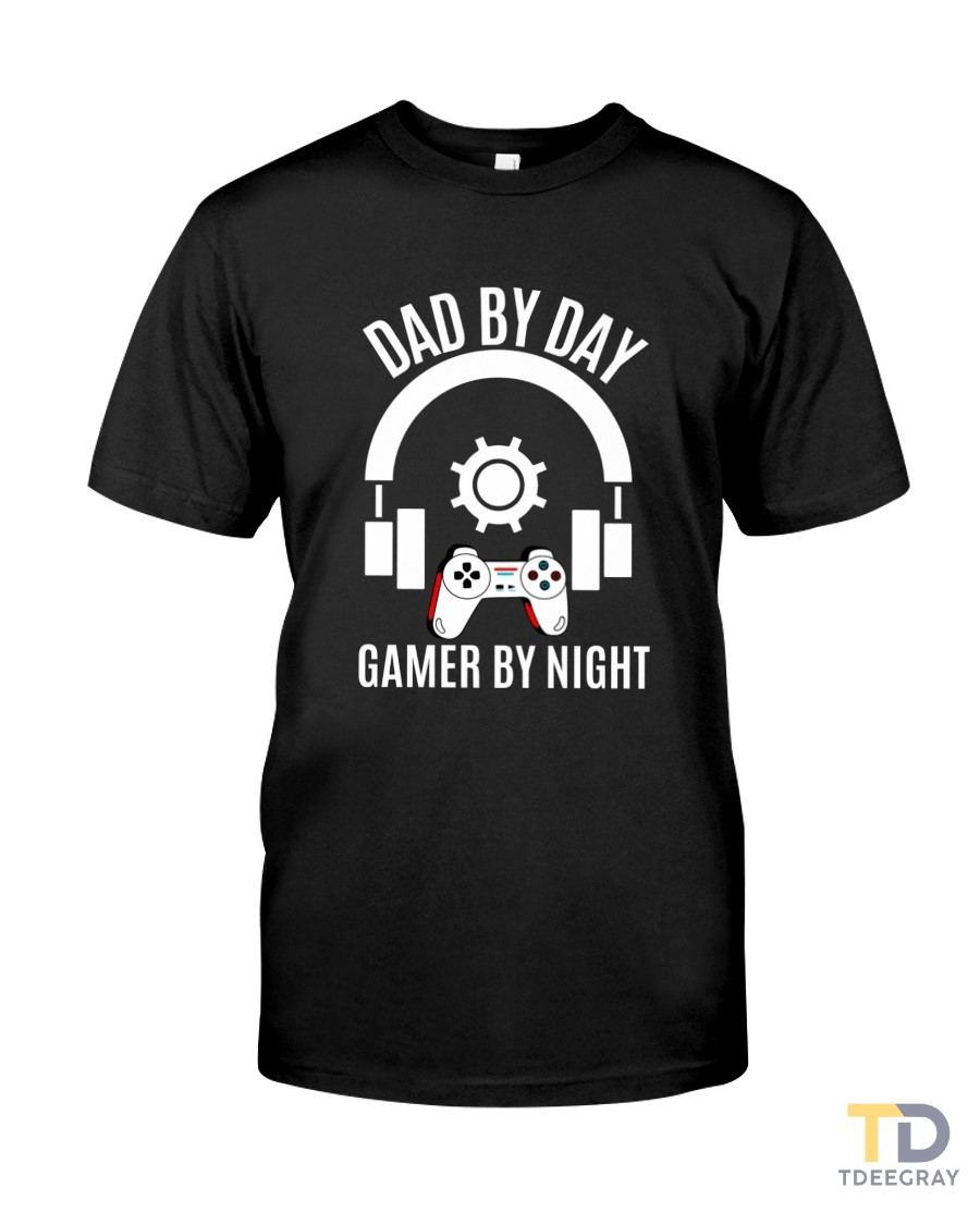Dad by day Gamer by night Premium Fit Mens Tee