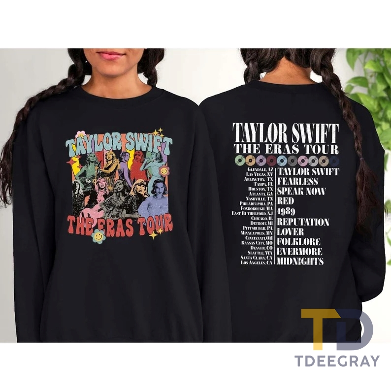 Vintage 90S Style Shirt Two Sided Tee The Eras Tour 2023 Tshirt T Shirt  Sweatshirt - teejeep