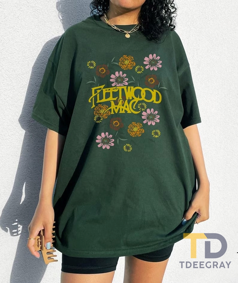 Fleetwood Mac Flower shirt, Vintage Floral Retro Tshirt