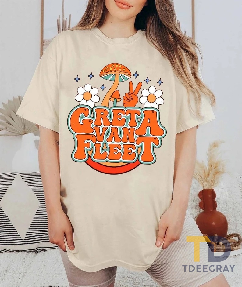 Groovy Greta Van Fleet Floral Shirt, 2023 Starcatcher World Tour