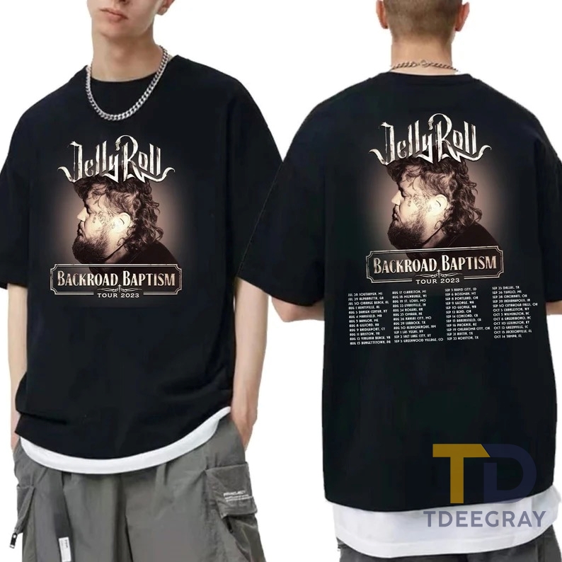 Jelly Roll 2023 Tour Shirt, Jelly Roll Backroad Baptism Shirt