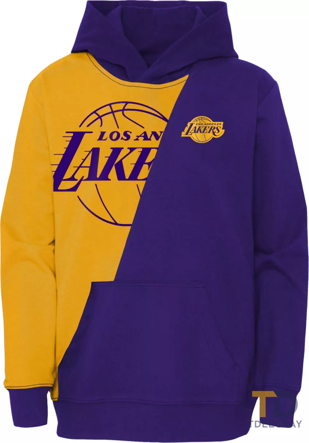 Los-Angeles-Lakers-Youth-Yellow-Custom-Replica-Hoodie-NBA-2023