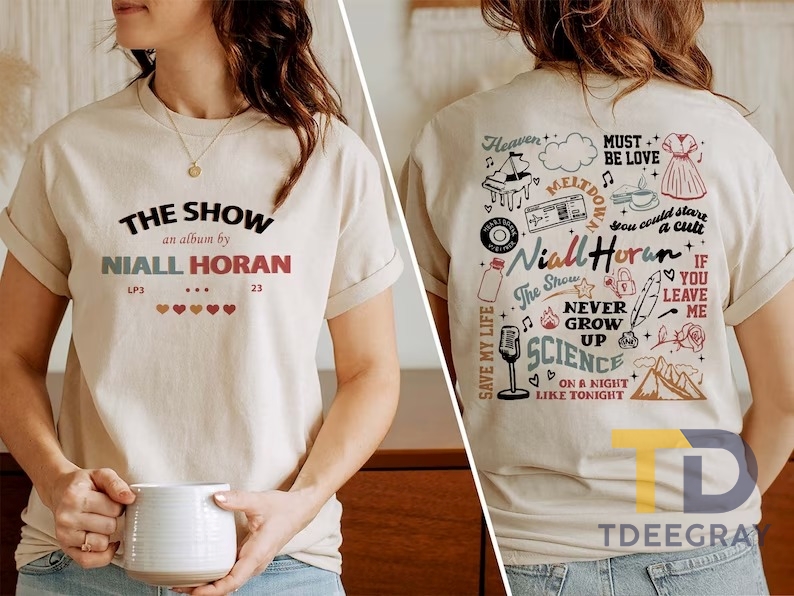 Niall Horan 2 Side Shirt, The Show Album Track List Shirt