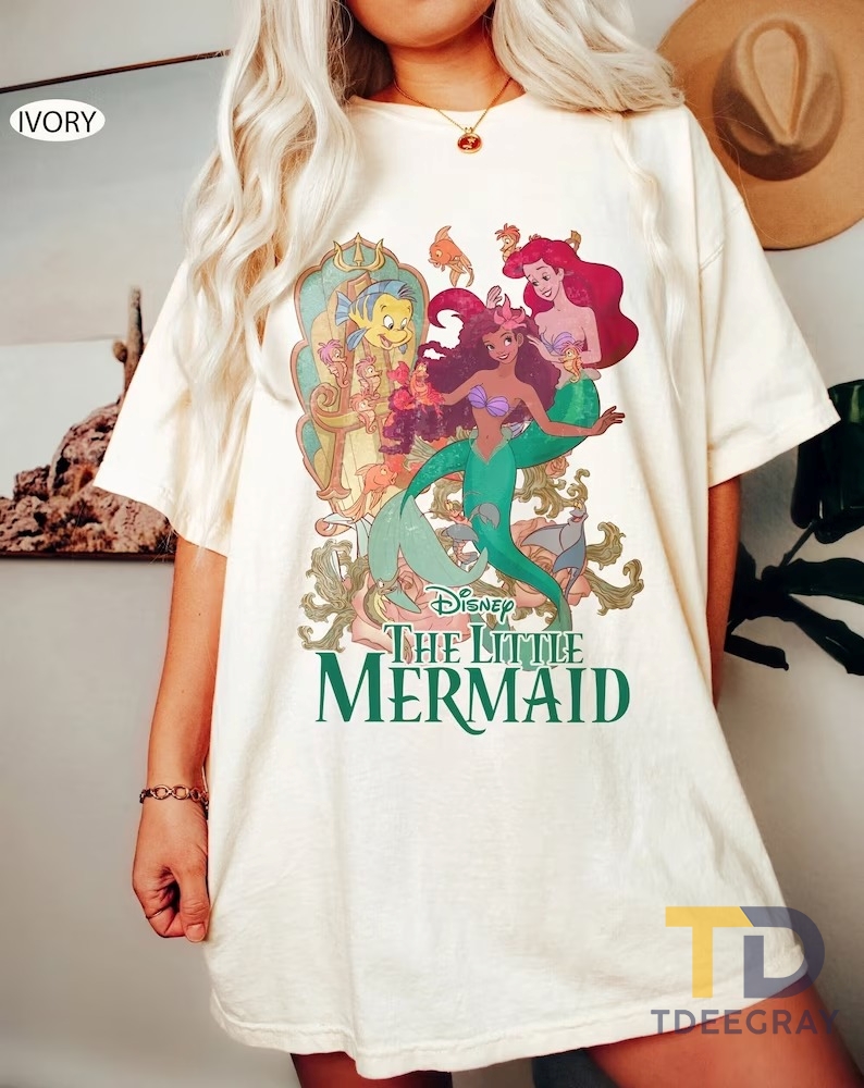 Retro Little Mermaid Shirt, Black Girl Magic Shirt