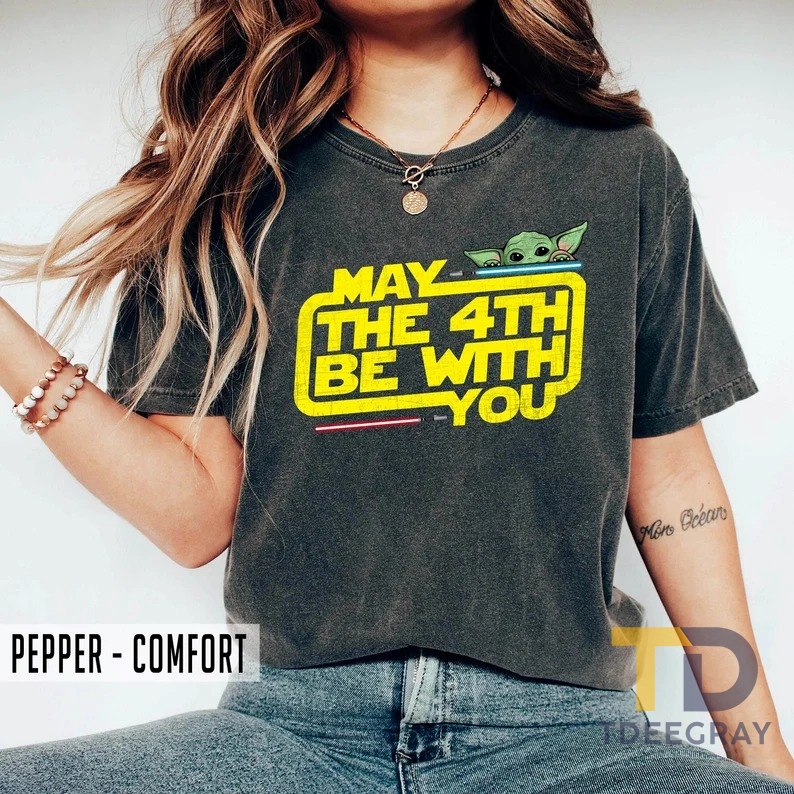 Vintage May The 4th Be With You Shirt, Disney Star Wars Shirt