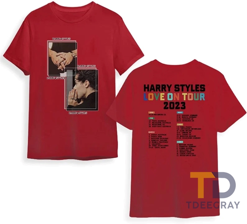 HOT Harry Styles Love On Tour 2023 World Tour T-Shirt, Harry Styles Concert Music Shirt 2