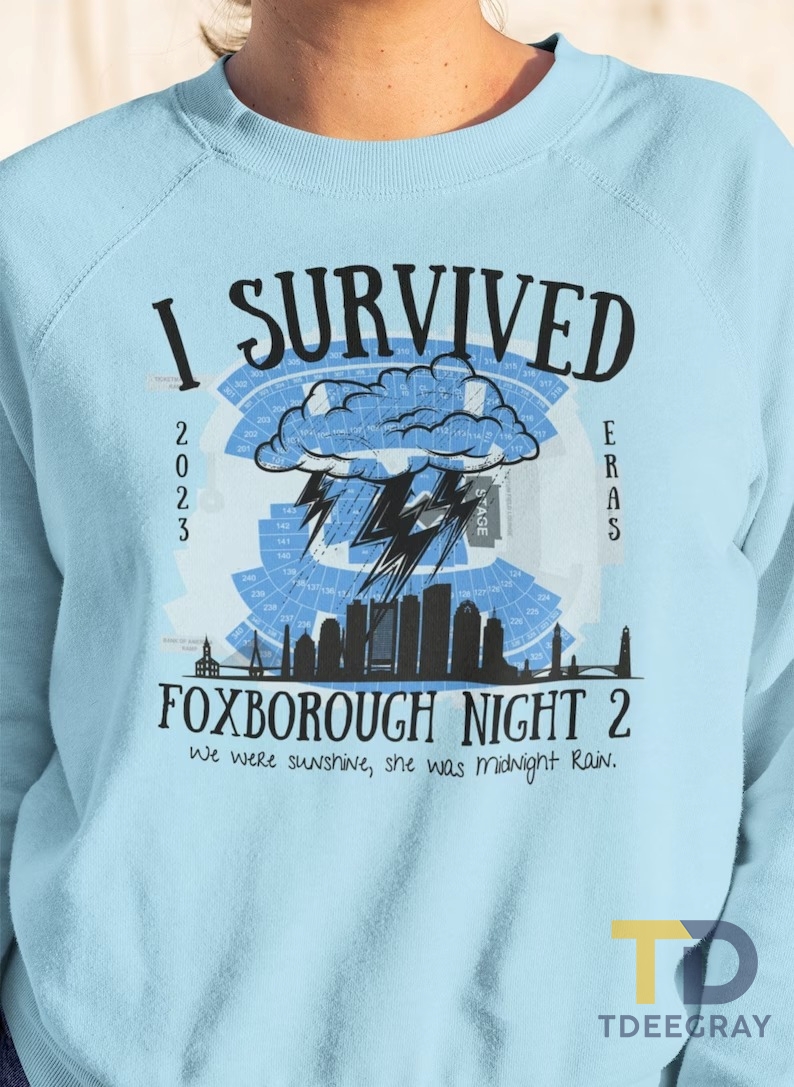 HOT I Survived Foxborough Night 2 Comfort Shirt, Eras Tour Foxborough Shirt