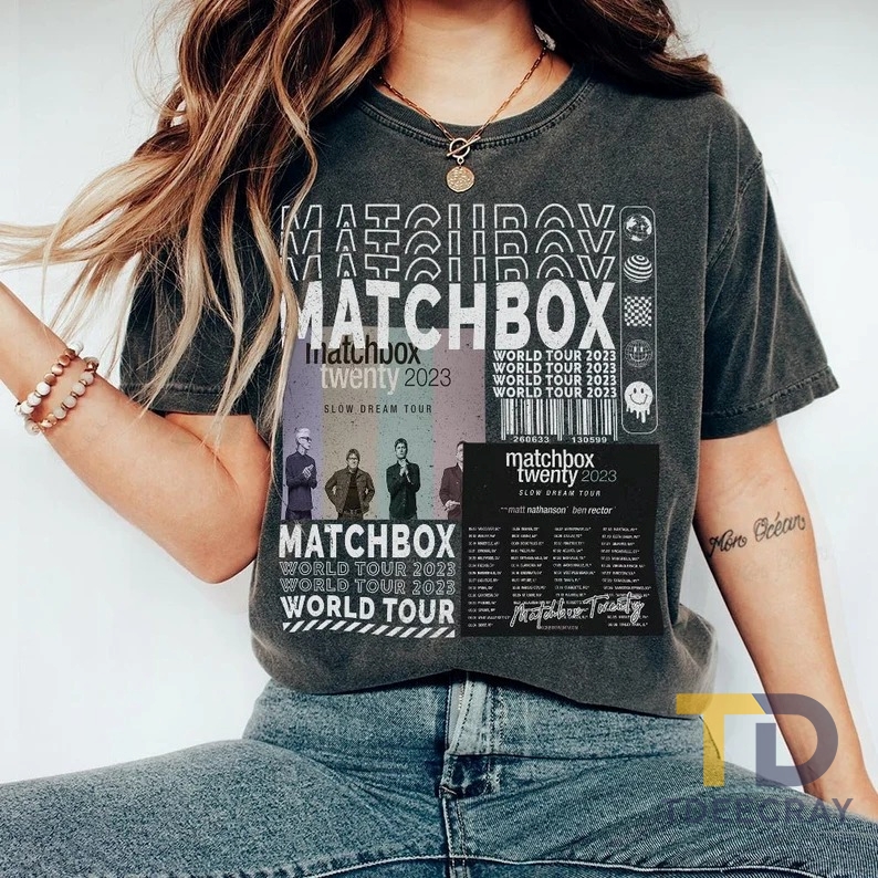 NEW Matchbox Twenty Music Shirt, Vintage Matchbox World Tour 2023 Shirt