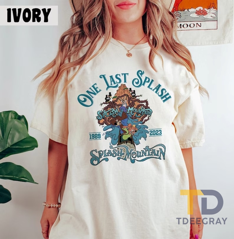 Retro Disney Splash Mountain Comfort Colors Shirt, Vintage Disneyland 2023 Shirt