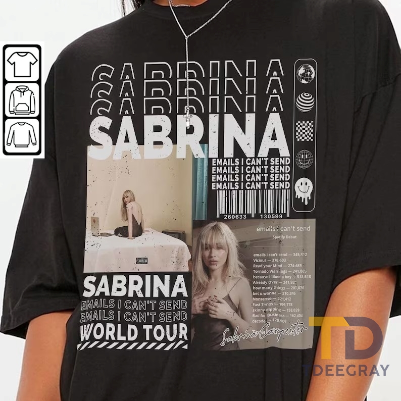 Sabrina Carpenter Shirt, Emails I Can't Send World Tour 2023 Shirt