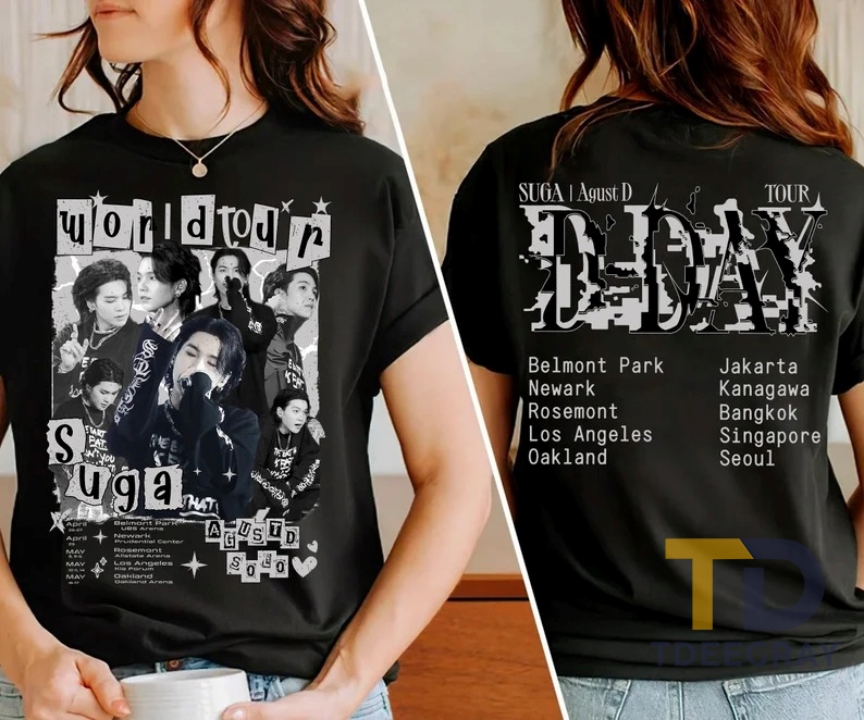 Suga D Day 2 Sides Shirt, Vintage Suga World Tour Shirt