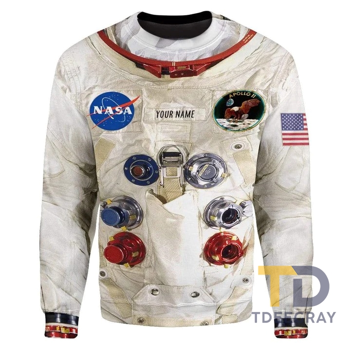3D Custom Name Armstrong Spacesuit Hoddie Apparel - TDEEGRAY