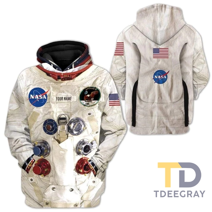 3D Custom Name Armstrong Spacesuit Hoddie Apparel - TDEEGRAY