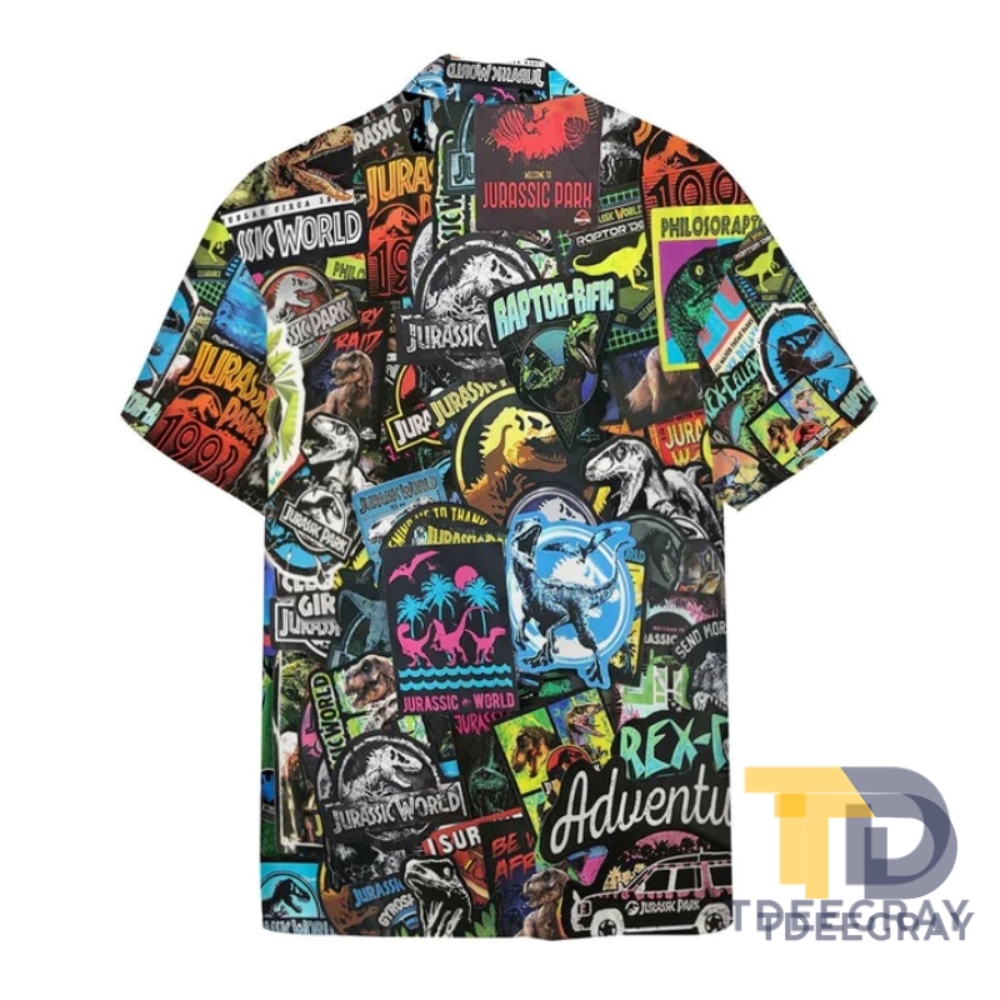 3D Jurassic Park World Custom Hawaiian Shirt - Tdeegray