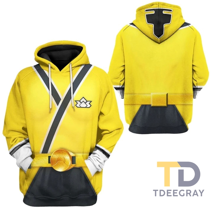 3D Power Rangers Samurai Yellow Custom Tshirt Hoodie Apparel - TDEEGRAY