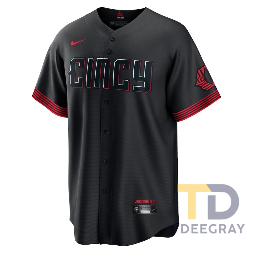 Unisex American League Julio Rodriguez Nike Teal, Cincinnati Reds Nike Black 2023 City Connect Replica Jersey