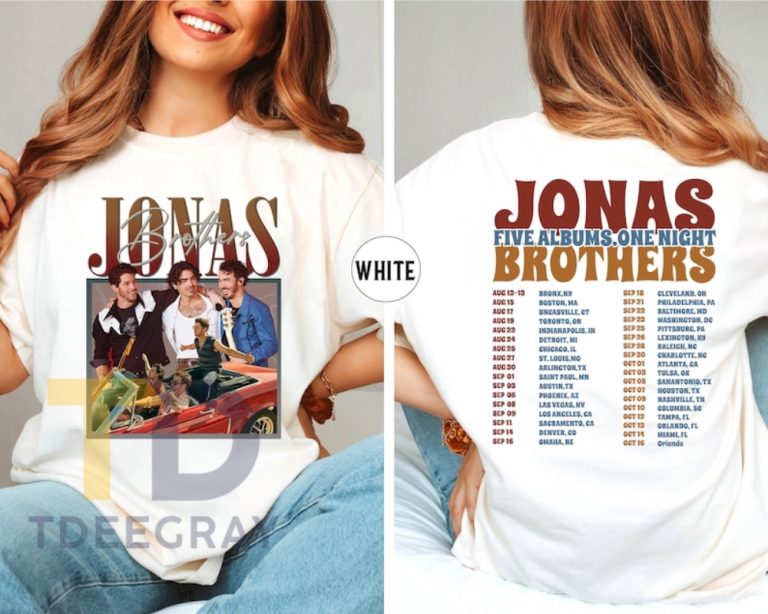 Double-sided vintage Jonas Brothers Tour Shirts For Fans