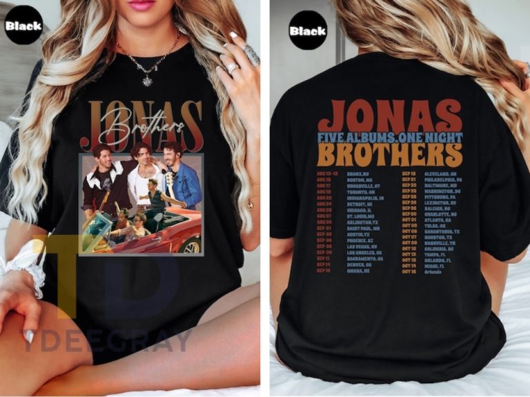 Double-sided vintage Jonas Brothers Tour Shirts For Fans