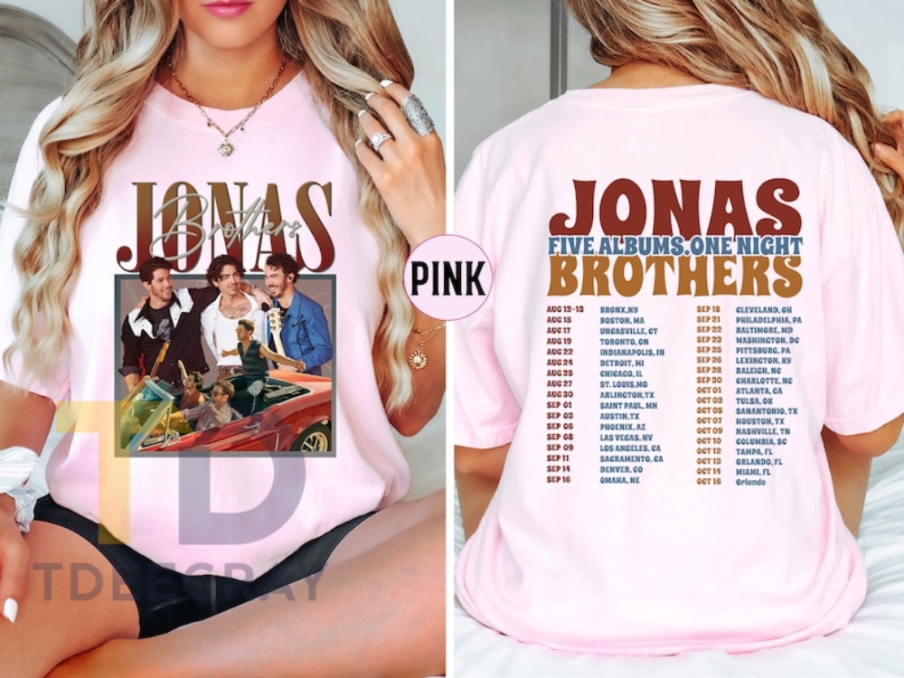 Double-sided vintage Jonas Brothers Tour Shirts For Fans