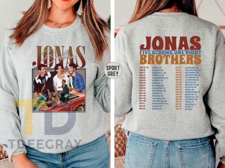 Double-sided vintage Jonas Brothers Tour Shirts For Fans