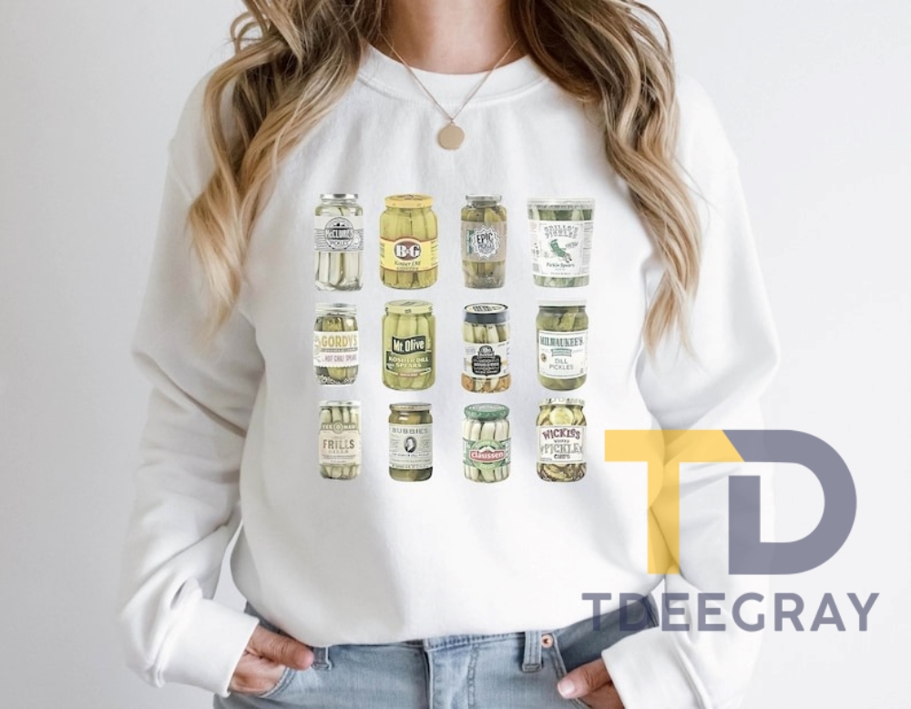 Canned Pickles Sweatshirt Shirt Gift For Women Canning Season Sweatshirt Pickle Lovers Sweater