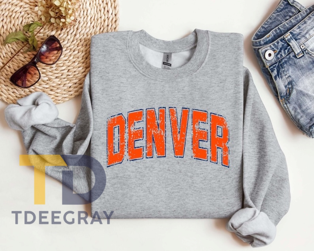 Denver Football Sweatshirt, Denver Football Shirt, Vintage Denver Football Sweatshirt, Denver Crewneck, Denver Fans Gift, Football Sweater