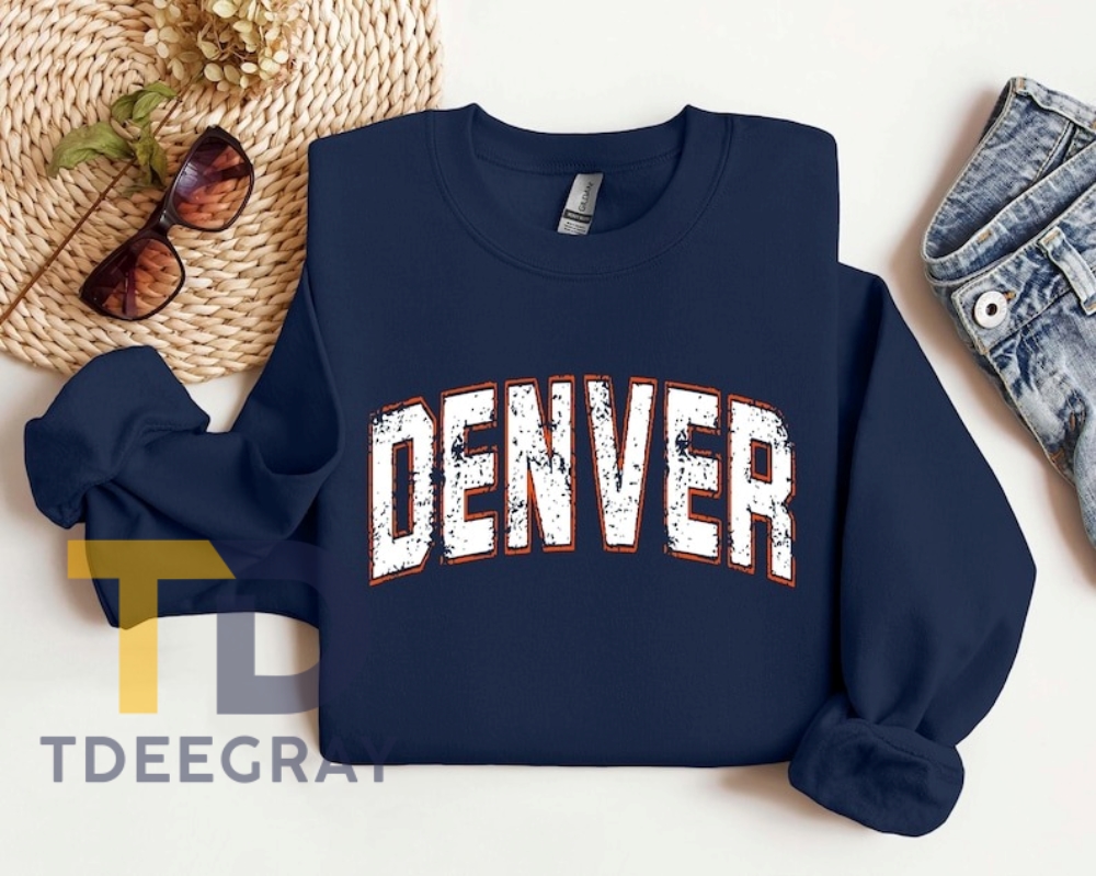 Denver Football Sweatshirt, Denver Football Shirt, Vintage Denver Football Sweatshirt, Denver Crewneck, Denver Fans Gift, Football Sweater