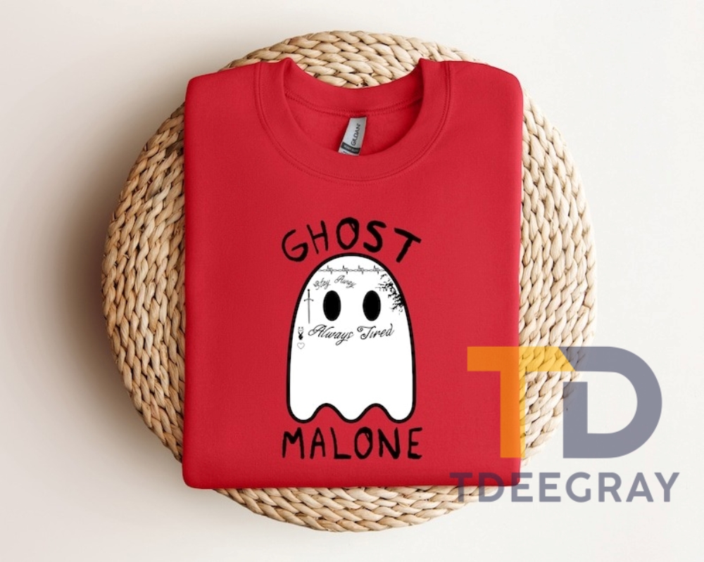 Ghost Malone Sweatshirt, Halloween Sweatshirt, Cute Ghost Sweat, Funny Halloween Crewneck, Stay Spooky