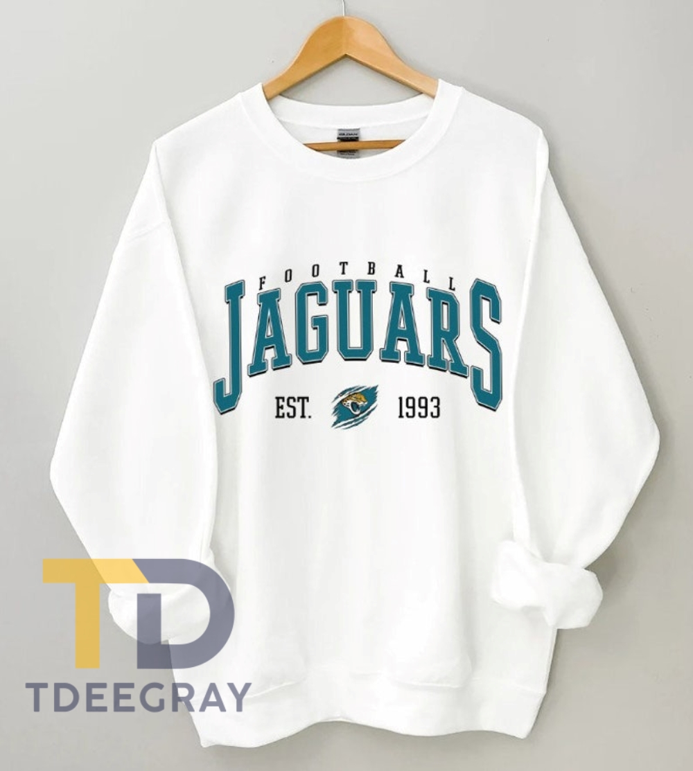 Jacksonville Football Sweatshirt, Vintage Style Jacksonville Football Crewneck, Football Sweatshirt, Jaguars Sweatshirt, Football Fan Gifts