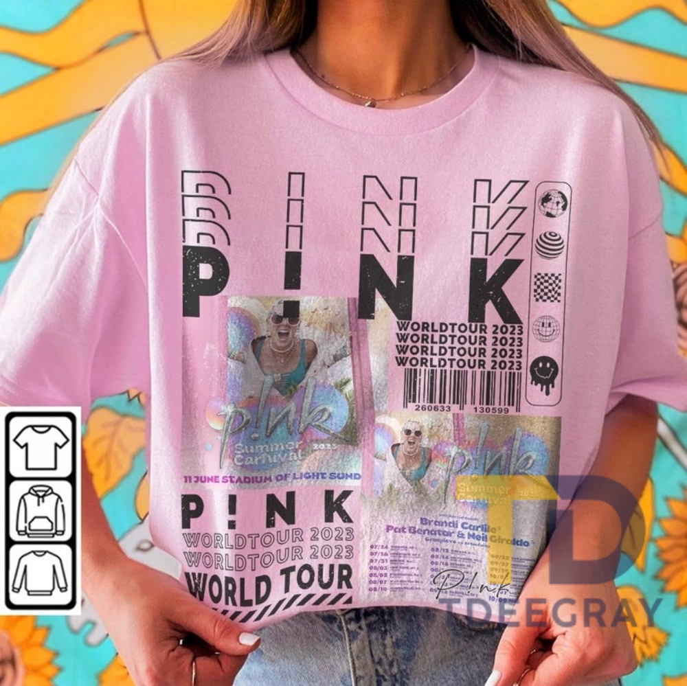 Pnk Music Shirt Sweatshirt Y2k Merch Vintage 90S Pink Summer Carnival 2023 Tour