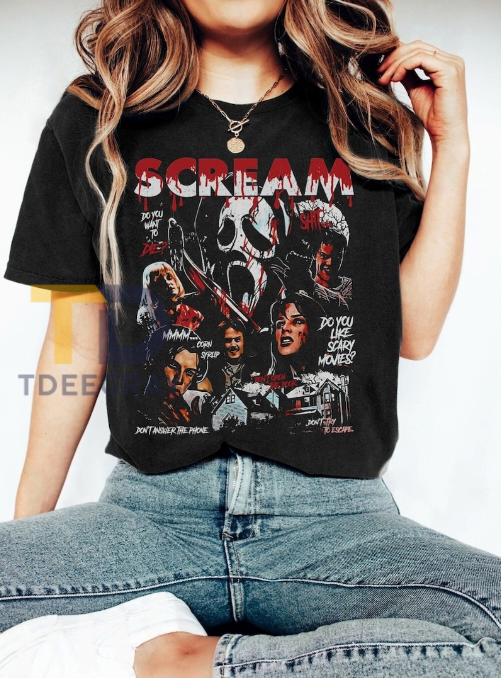 Scream Vintage Halloween T-Shirt, Ghostface Shirts, Horror Movie Tee ...