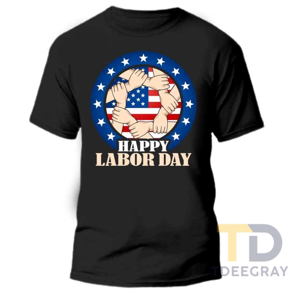 USA Labor Day Shirt Gift For Men Women, Happy Labor Day Workers Celebration Flag Stars T-Shirt, USA Labor Day Tee Gift
