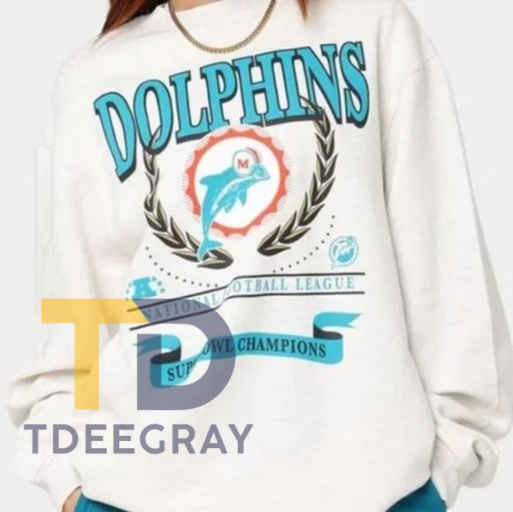 Vintage Nfl Miami Dolphins Super Bowl Champions Sweatshirt Miami Dolphins Shirt