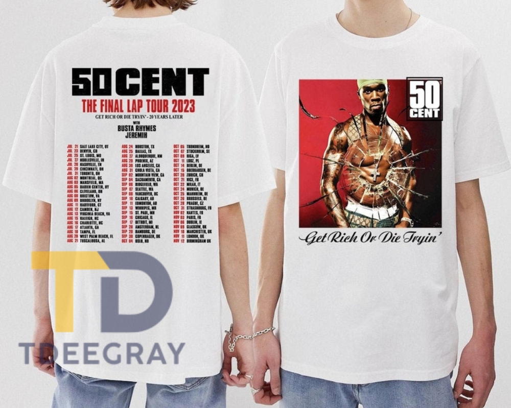50 Cent Get Rich Or Die Trying Shirt 2 Sides For Fans