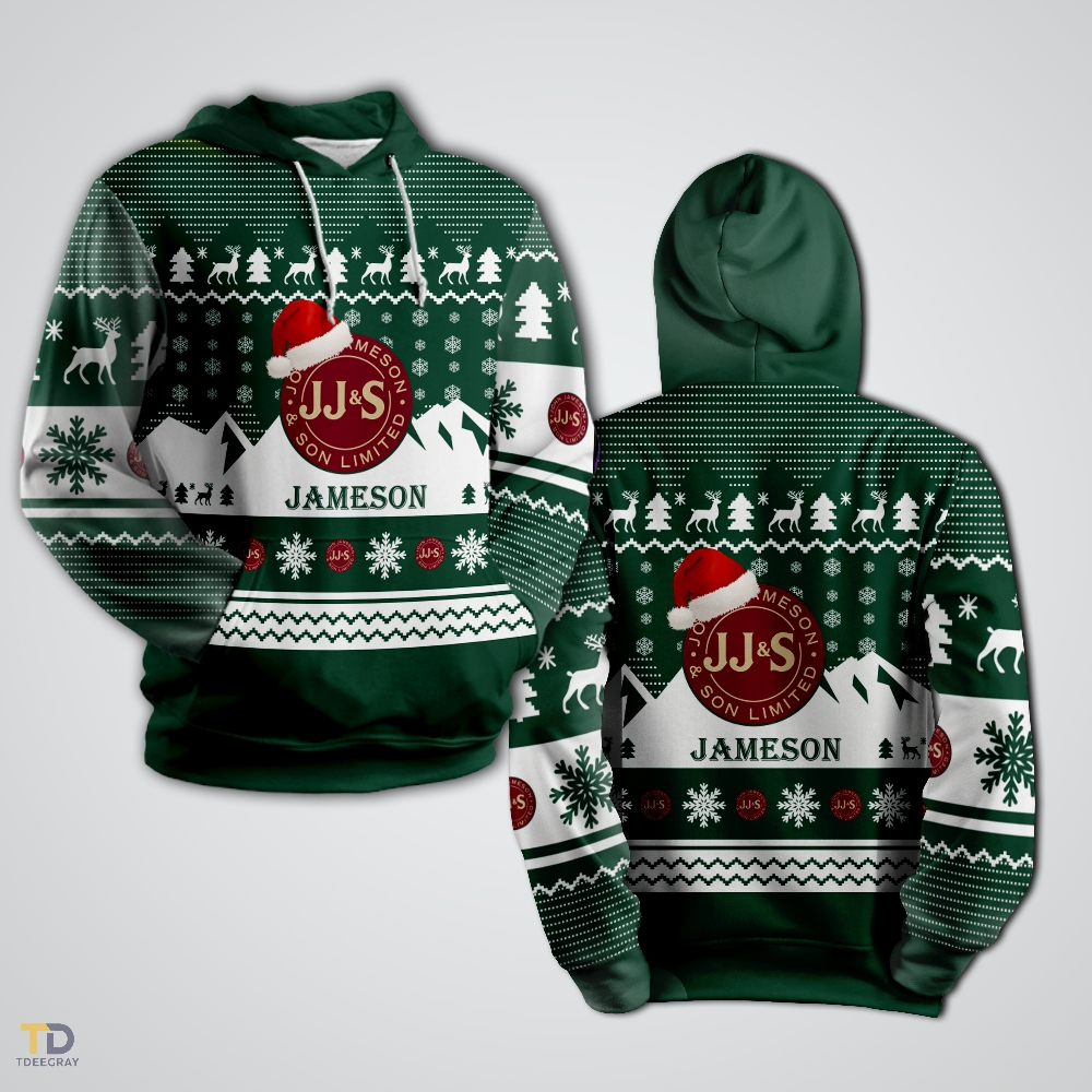 Best Gift For Christmas  Jameson Santa Hat Ugly Christmas Sweater
