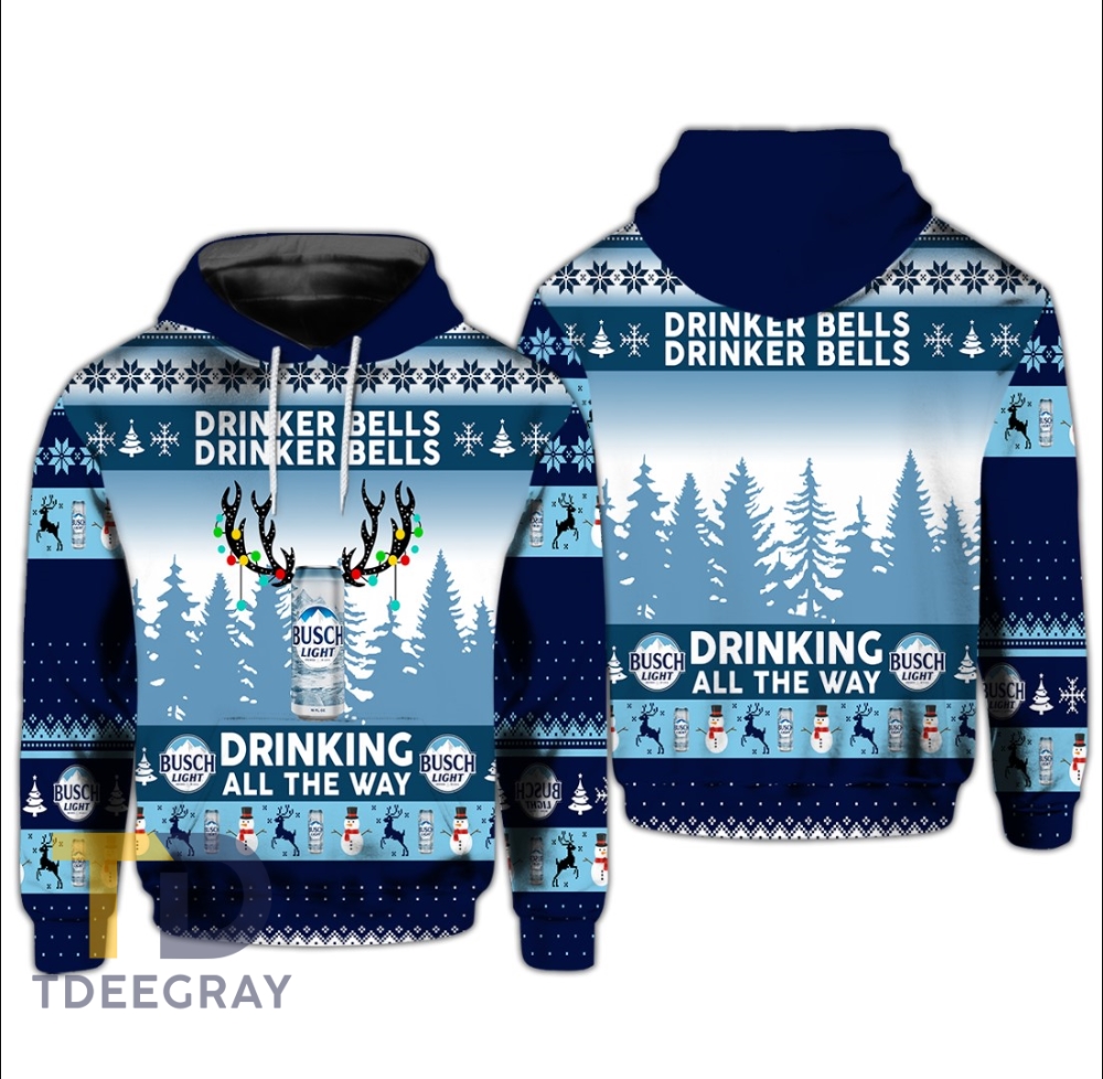 Busch Light Drinker Bells Ugly Christmas Sweatshirt