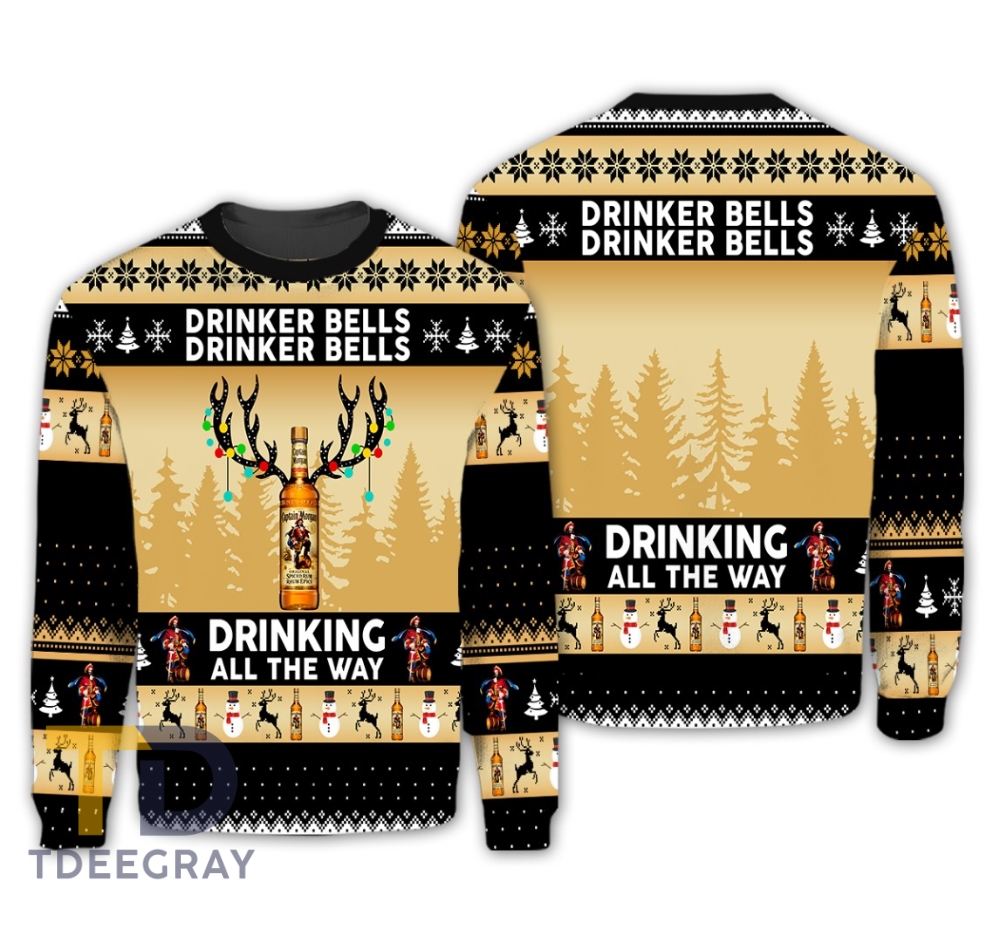 Captain Morgan Drinker Bells Ugly Christmas Sweatshirt