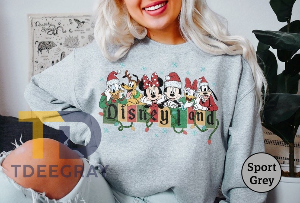 Disneyland Christmas Sweatshirt Mickey Minnie And Friends Christmas Shirt