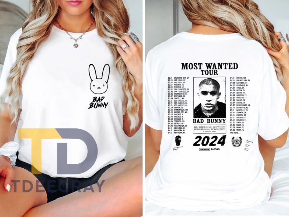 Double Sided Bad Bunny Concert Shirt Bad Bunny Merch