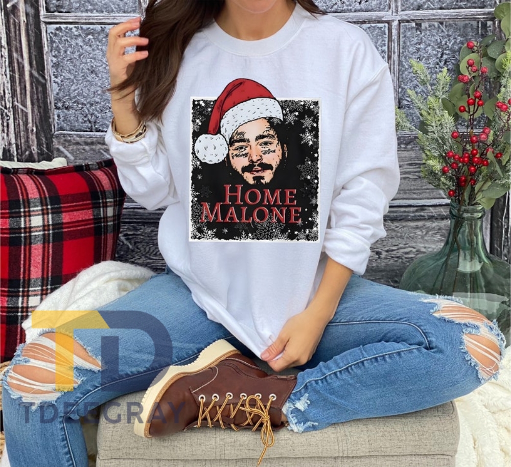 Home Malone Sweatshirt, Ugly Christmas Sweathirt