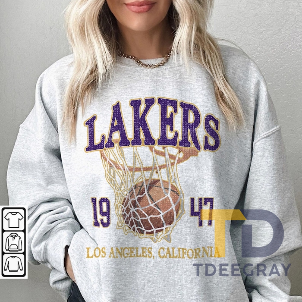 Los Angeles Basketball Vintage Shirt Lakers 90S Basketball Graphic Tee