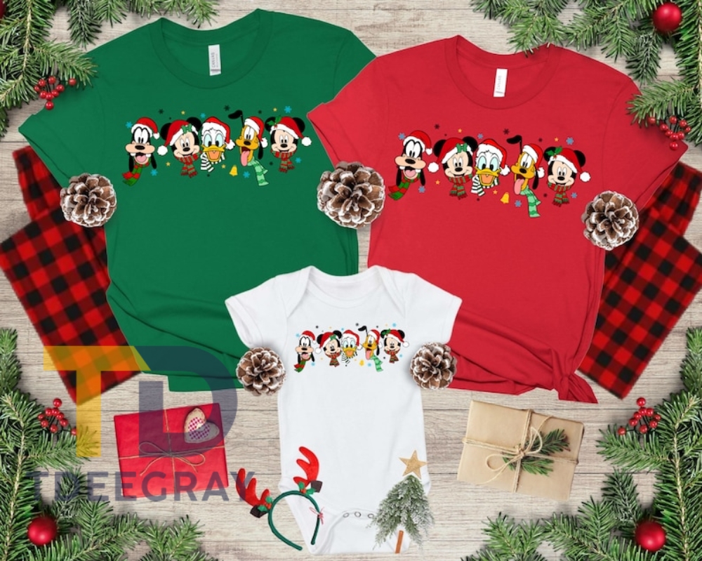 Mickey And Friends Christmas Shirt All Disney Characters Christmas Shirt