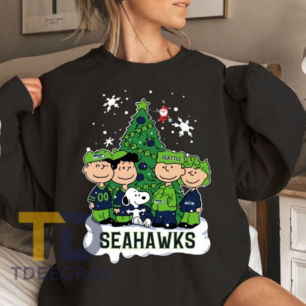 Seattle Seahawks Christmas Football Nfl Champions 202324 Sweatshirt Snoopy Christmas Shirt For Seattle Seahawks Fan