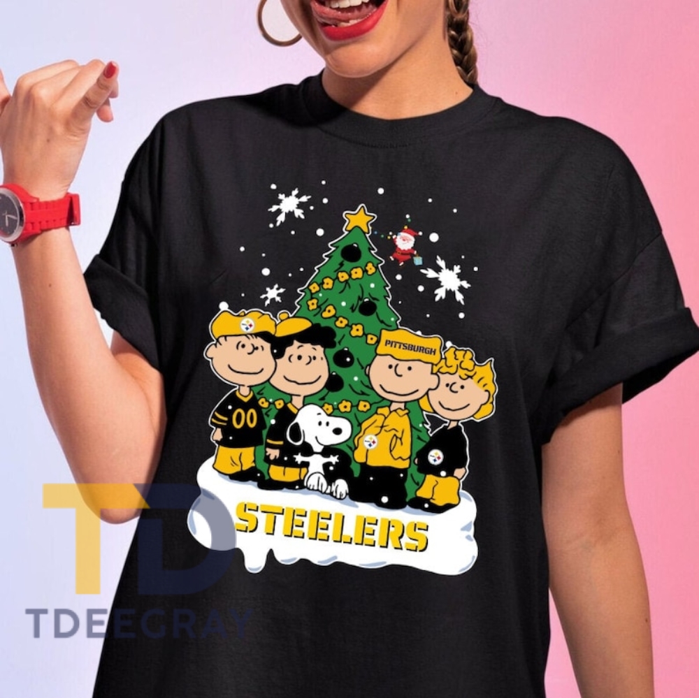 Snoopy Christmas Shirt For Steelers Fan