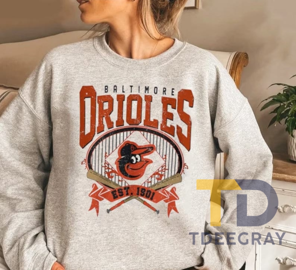 Vintage Baltimore Oriole Est 1901 Shirt Oriole Crewneck Sweatshirt